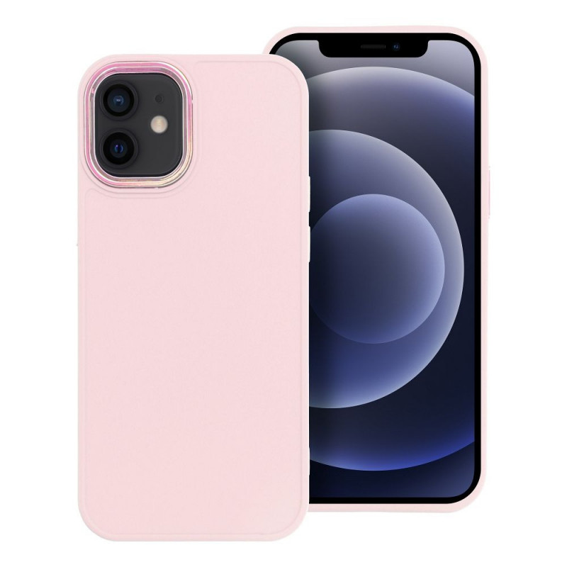 Kryt FRAME na Apple iPhone 12 mini Elegantní  Pudrově růžový