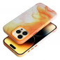 Kryt Leather Mag Cover na Apple iPhone 14 Pro Elegantní  MagSAFE  Oranžová skvrna