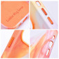 Kryt Leather Mag Cover na Apple iPhone 14 Elegantní  MagSAFE  Oranžová skvrna