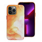 Kryt Leather Mag Cover na Apple iPhone 13 Pro Elegantní  MagSAFE  Oranžová skvrna
