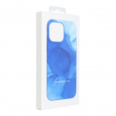 Kryt Leather Mag Cover na Apple iPhone 12 Elegantní  MagSAFE  Modrá skvrna