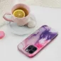 Kryt Leather Mag Cover na Apple iPhone 12 Pro Elegantní  MagSAFE  Fialová skvrna
