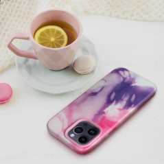 Kryt Leather Mag Cover na Apple iPhone 11 Pro Max Elegantní  MagSAFE  Fialová skvrna