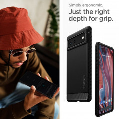 Kryt Spigen Armor na Google Pixel 6 Uhlíkové vlákno, Elegantní  Černý
