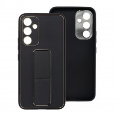 Kryt LEATHER Case Kickstand na Samsung Galaxy A54 Černý