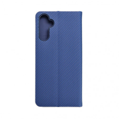 Peněženkové pouzdro LUNA Book Carbon na Samsung Galaxy A14 5G Uhlíkové vlákno, Elegantní  Modrý
