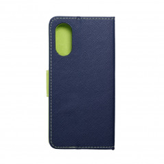Peněženkové pouzdro Fancy Book na Oppo A17 Námořnická modrá / Limetkovo zelený