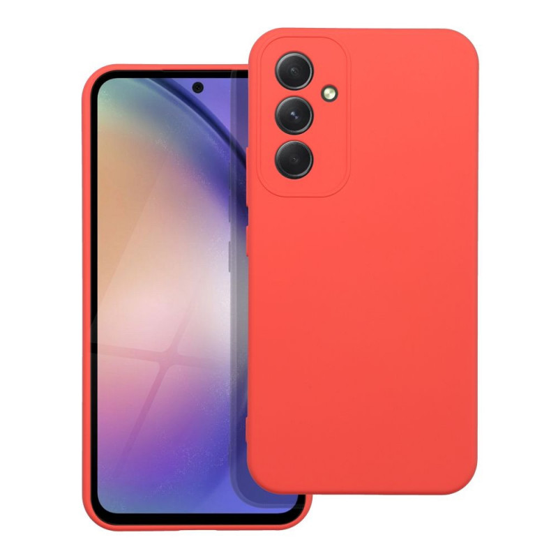 Kryt Silicone na Samsung Galaxy A54 Elegantní  Broskvový