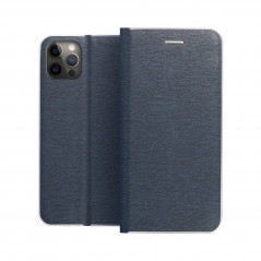 Peněženkové pouzdro LUNA Book Carbon na Samsung Galaxy A34 Uhlíkové vlákno, Elegantní  Modrý