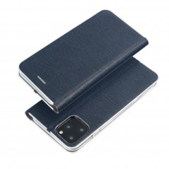 Peněženkové pouzdro LUNA Book Carbon na Samsung Galaxy A34 Uhlíkové vlákno, Elegantní  Modrý