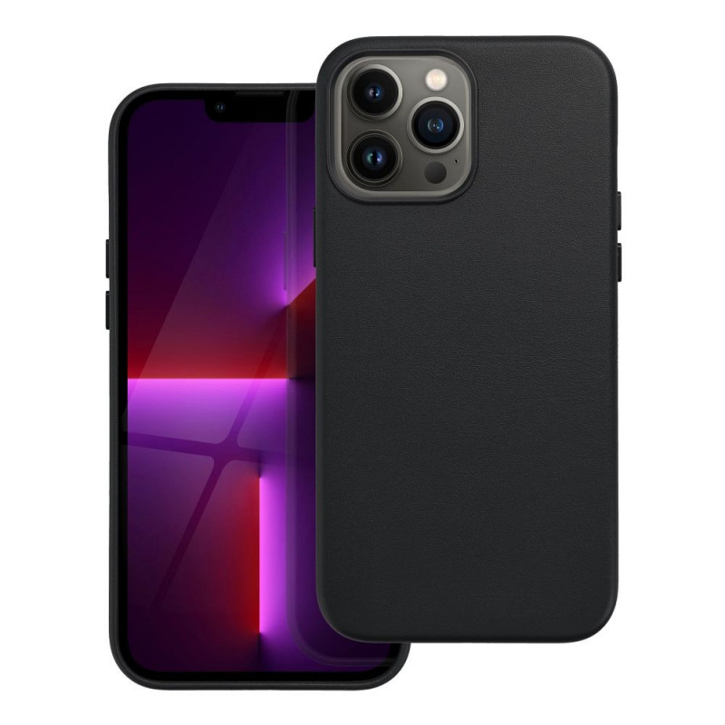 Kryt Leather Mag Cover na Apple iPhone 13 Pro Max Elegantní  MagSAFE  Černý