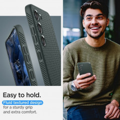 Kryt Spigen  Liquid Air na Samsung Galaxy S23 5G Temně zelená