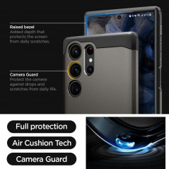 Kryt Spigen Tough Armor na Samsung Galaxy S23 Ultra 5G Tmavě modře šedý