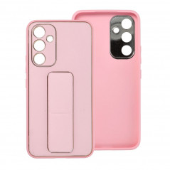 Kryt LEATHER Case Kickstand na Samsung Galaxy A54 Růžový