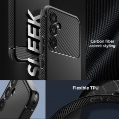 Kryt Spigen Armor na Samsung Galaxy A54 Uhlíkové vlákno, Elegantní  Černý