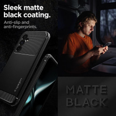 Kryt Spigen Armor na Samsung Galaxy A54 Uhlíkové vlákno, Elegantní  Černý