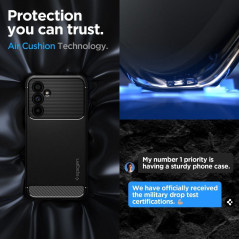 Kryt Spigen Armor na Samsung Galaxy A54 Uhlíkové vlákno, Elegantní  Černý