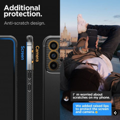 Kryt Spigen Armor na Samsung Galaxy A54 Uhlíkové vlákno, Elegantní  Černý