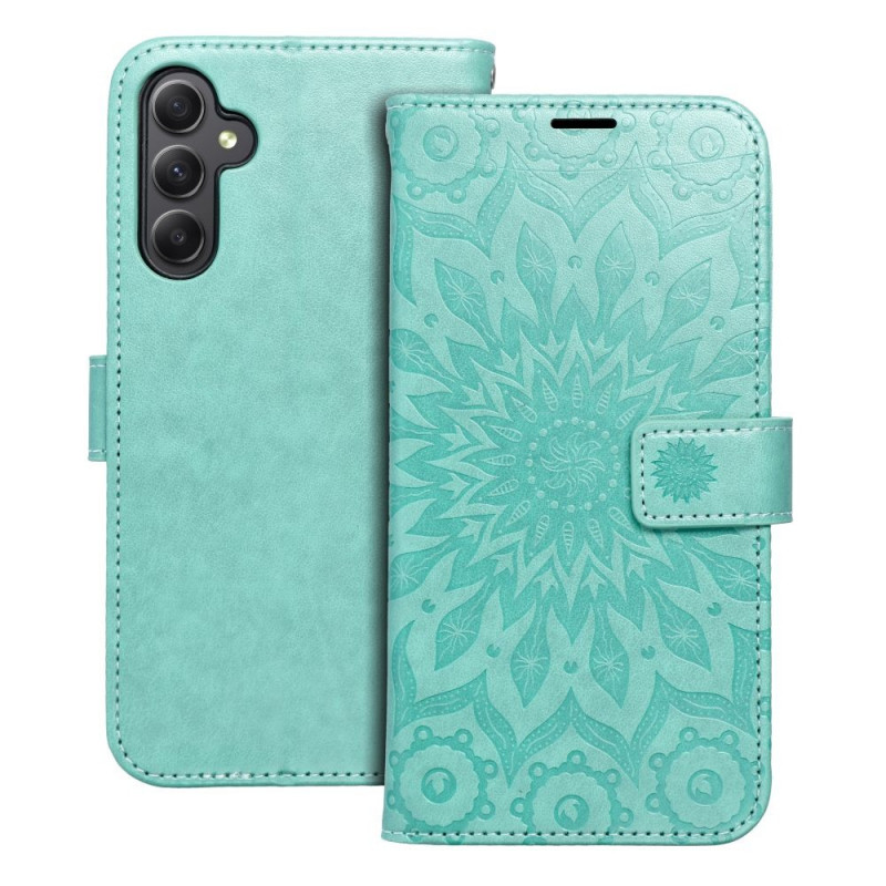 Peněženkové pouzdro MEZZO Book na Samsung Galaxy A34 Mandala  Zelený