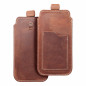 Univerzální pouzdro, Pouzdro na opasek ROYAL - Leather universal flap pocket na Apple iPhone 11 Hnědý 