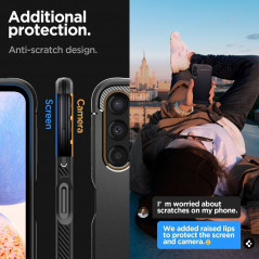 Kryt Spigen Armor na Samsung Galaxy A14 5G Uhlíkové vlákno, Elegantní  Černý