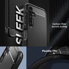 Kryt Spigen Armor na Samsung Galaxy A14 5G Uhlíkové vlákno, Elegantní  Černý