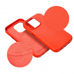 Kryt Leather Mag Cover na Apple iPhone 15 Elegantní  MagSAFE  Červený