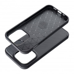 Kryt CARBON PREMIUM na Apple iPhone 15 Elegantní  Černý