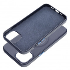 Kryt Roar Leather Mag na Apple iPhone 14 Elegantní  MagSAFE  Tmavší modrý