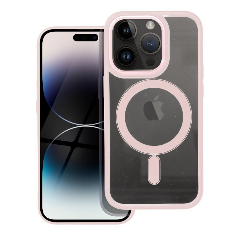 Kryt Color Edge Mag na Apple iPhone 14 Pro MagSAFE  Růžový