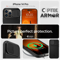 Kryt Spigen Optik Armor na Apple iPhone 14 Pro Černý
