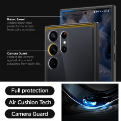 Kryt Spigen Ultra Hybrid na Samsung Galaxy S23 Ultra 5G Křišťálově čistý  Černá mrazivá