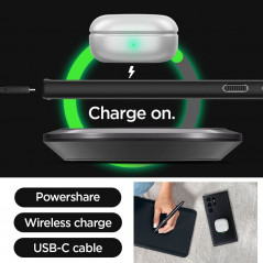 Kryt Spigen Ultra Hybrid na Samsung Galaxy S23 Ultra 5G Křišťálově čistý  Černá mrazivá