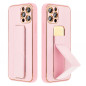 Kryt LEATHER Case Kickstand na Samsung Galaxy A34 Růžový