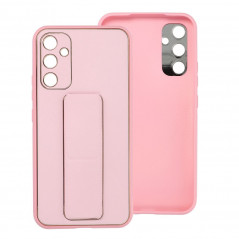 Kryt LEATHER Case Kickstand na Samsung Galaxy A34 Růžový