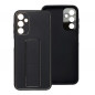 Kryt LEATHER Case Kickstand na Samsung Galaxy A14 LTE Černý