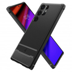 Kryt Spigen Armor na Samsung Galaxy S23 Ultra 5G Uhlíkové vlákno, Elegantní  Černý