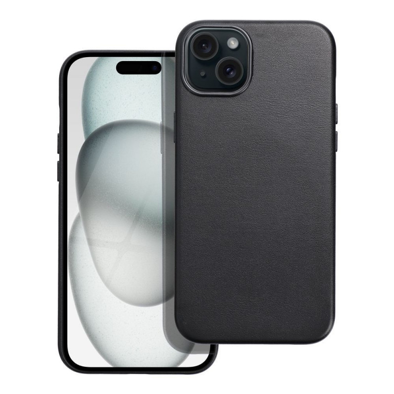 Kryt Leather Mag Cover na Apple iPhone 15 Plus Elegantní  MagSAFE  Černý