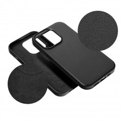 Kryt Leather Mag Cover na Apple iPhone 15 Plus Elegantní  MagSAFE  Černý