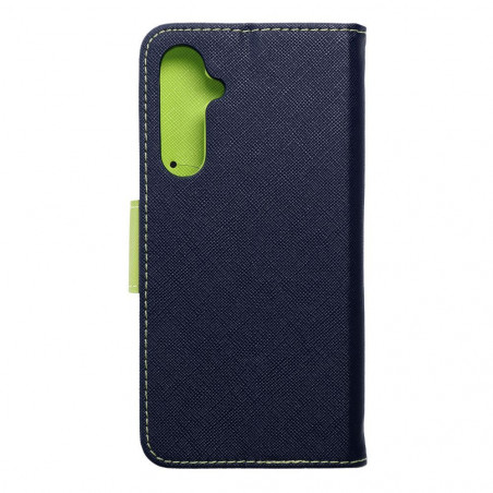 Peněženkové pouzdro Fancy Book na Samsung Galaxy S23 FE Námořnická modrá / Limetkovo zelený