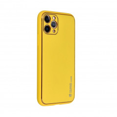 Kryt LEATHER na Apple iPhone 15 Pro Žlutý