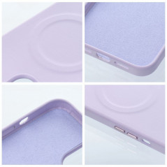Kryt Roar Leather Mag na Apple iPhone 14 Pro Elegantní  MagSAFE  Fialový (Purple)
