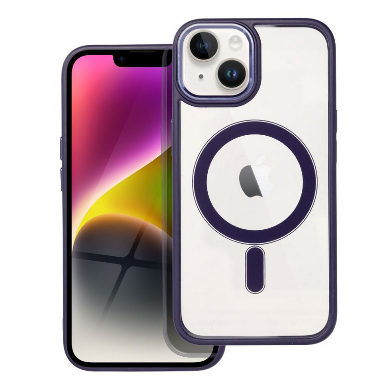 Kryt Color Edge Mag na Apple iPhone 14 MagSAFE  Hluboká fialová