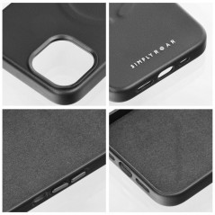 Kryt Roar Leather Mag na Apple iPhone 15 Elegantní  MagSAFE  Černý