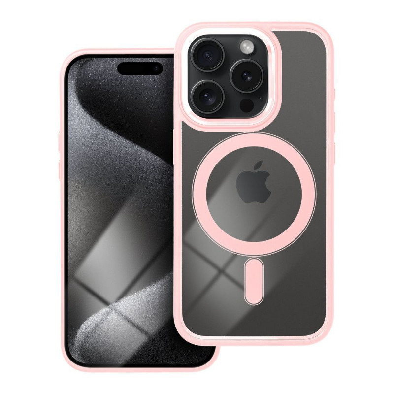Kryt Color Edge Mag na Apple iPhone 15 Pro MagSAFE  Růžový