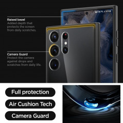 Kryt Spigen Ultra Hybrid na Samsung Galaxy S23 Ultra 5G Křišťálově čistý  Matná černá