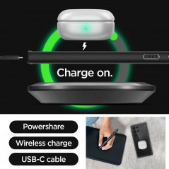 Kryt Spigen Ultra Hybrid na Samsung Galaxy S23 Ultra 5G Křišťálově čistý  Matná černá