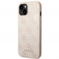 Kryt Guess 4G Gold Logo na Apple iPhone 14 Elegantní  Růžový