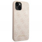 Kryt Guess 4G Gold Logo na Apple iPhone 14 Elegantní  Růžový