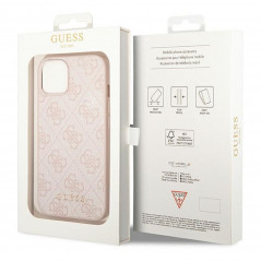 Kryt Guess 4G Gold Logo na Apple iPhone 14 Elegantní  Růžový